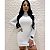 Vestido Suplex Feminino Gola Alta Manga Comprida Sereia Moda Blogueira Gringa - Imagem 6