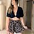 Conjunto Cropped Multiformas e Short Soltinho Estilo gode Blogueira Tendência Conforto Malha - Imagem 3