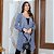 Casaco Cardigan Sobretudo Tricot Lã Pied Poule - Imagem 3