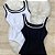 Body Regata Alça Larga Bicolor Branco e Preto - Imagem 4