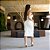 Vestido Feminino Midi Longo Tubinho Tomara que Caia com Bojo - Imagem 3