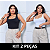 Kit 2 Body Feminino Afrodite Básico Suplex Regata Alcinha Forro Duplo - Imagem 1
