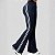 Calça Cintura Alta Bailarina com Listras Laterais Estilo Flare Moda Tendência - Imagem 7