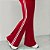 Calça Cintura Alta Bailarina com Listras Laterais Estilo Flare Moda Tendência - Imagem 2