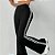 Calça Cintura Alta Bailarina com Listras Laterais Estilo Flare Moda Tendência - Imagem 1