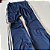 Calça Cintura Alta Bailarina com Listras Laterais Estilo Flare Moda Tendência - Imagem 4