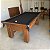 Mesa de Bilhar e Jantar Charme com Bancos Cor Malaga Tecido Preto 2,20 x 1,20 - Imagem 3
