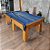 Mesa de Bilhar Diver Madeira Maciça Cor Imbuia Tecido Azul 2,40 x 1,40 - Imagem 2