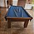 Mesa de Bilhar Diver Madeira Maciça Cor Imbuia Tecido Azul 2,40 x 1,40 - Imagem 4