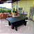 Mesa de Bilhar Charme Cor Preta Com Tampo e Bancos Laterais 2,20 x 1,20 - Imagem 1