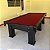 Mesa de Bilhar Oficial Madeira Maciça Cor Preta Tecido Vermelho 2,84 x 1,57 - Imagem 1