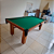 Mesa de Bilhar Slim Madeira Maciça Cor Imbuia Tecido Verde 2,20 x 1,20 - Imagem 3