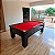Mesa de Sinuca Atrativo Gaveta Cor Preta Brilho 2,25 x 1,30 Tecido Vermelho - Imagem 4