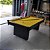 Mesa de Bilhar Encanto MDF Cor Preta 2,20 x 1,20 Tecido Amarelo - Imagem 3