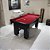 Mesa de Bilhar e Sinuca Charme Cor Preta Tecido Vermelho 1,87 x 1,01 (Peça Única) - Imagem 1