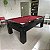 Mesa de Bilhar Fascinação Cor Preta Tecido Bordô 2,20 x 1,20 - Imagem 2