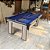 Mesa de Bilhar Charme Cor Carvalho Montreal Tecido Azul 2,20 x 1,20 - Imagem 3