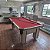Mesa de Bilhar Charme Cor Carvalho Montreal Tecido Vermelho 2,20 x 1,20 - Imagem 3