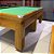 Mesa de Bilhar Gaveta Madeira Maciça Cor Imbuia Tecido Verde 2,40 x 1,40 (Produto Usado) - Imagem 3