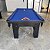 Mesa de Bilhar Diver Madeira Maciça Cor Preta Tecido Azul 2,20 x 1,20 - Imagem 2