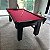 Mesa de Bilhar Diver Madeira Maciça Cor Preta Tecido Vermelho 2,20 x 1,20 - Imagem 5