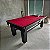 Mesa de Bilhar Diver Madeira Maciça Cor Preta Tecido Vermelho 2,20 x 1,20 - Imagem 3