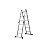 Escada Alumínio Articulada 12 Degraus Vix - Imagem 1