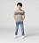 Camiseta Para Criancas Cinza Melange. - Imagem 4