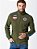 Casaco Sweat Homem Verde Oliva. - Imagem 1