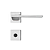 Fechadura para Porta de Banheiro Cromo Acetinado 55mm com Roseta MZ440 Design Papaiz - Imagem 2