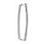 Puxador de porta Silvana Retangular Curvo 40 cm Inox Esc - Imagem 1