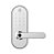 Fechadura Digital YMC 420W Branca/Cromada - Abre por biometria, senha, cartão e chave - Imagem 2