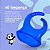 Babador De Bebê Silicone com Bolso Impermeável Avental - Azul - Imagem 2