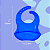 Babador De Bebê Silicone com Bolso Impermeável Avental - Azul - Imagem 6