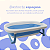Banheira Retrátil Bebê Portátil Infantil Compacta Antiderrapante com Almofada de Banho Azul - Imagem 3