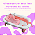 Banheira Retrátil Bebê Portátil Infantil Compacta Antiderrapante com Almofada de Banho Rosa - Imagem 6