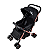 Carrinho de Bebê Premium Luxo Passeio Menina Menino Dobrável Reclinável Bamboo Baby Preto - Imagem 1