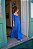 Vestido azul busto franzido e manga - Imagem 6