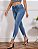Calças  Jeans Magrelas Skinny Rasgado Corte Bruto Cintura Alta - Imagem 2