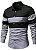 Camisa Masculina Manga Comprida Botões na Frente Bloco de Cores Ocasional - Imagem 1