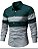 Camisa Masculina Manga Comprida Botões na Frente Bloco de Cores Ocasional - Imagem 4