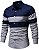 Camisa Masculina Manga Comprida Botões na Frente Bloco de Cores Ocasional - Imagem 10