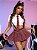 Conjunto 3 Peças de Gravata Xadrez Sexy de Estudante - Imagem 9
