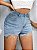 Short Jeans  Denim Strass Acabamento de Franja - Imagem 9