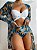 Conjunto de Biquíni  com Quimono Plantas Boho 3 Pças - Copo Push-Up Mostre Suas Curvas - Imagem 6