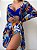 Conjunto de Biquíni  com Quimono Plantas Boho 3 Pças - Copo Push-Up Mostre Suas Curvas - Imagem 2