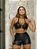 Conjunto Cropped e Shorts Nova Coleção Couro Fake - Imagem 1