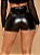 Shorts Femininos Zíper Simples Glamour Couro Plutônio - Imagem 2