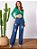 Calça Jeans WIide Leg Rasgadinho - Imagem 1