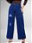 Calça Jeans Feminina Wide Leg Sem Lycra Cintura Alta Destroyed - Imagem 1